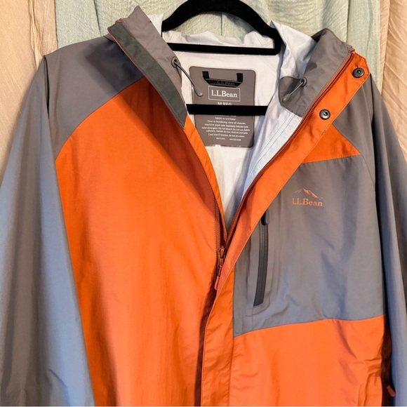 L.L. Bean Men’s Gray/Orange jacket (Size M) Waterproof, Windproof! - Picture 8 of 12